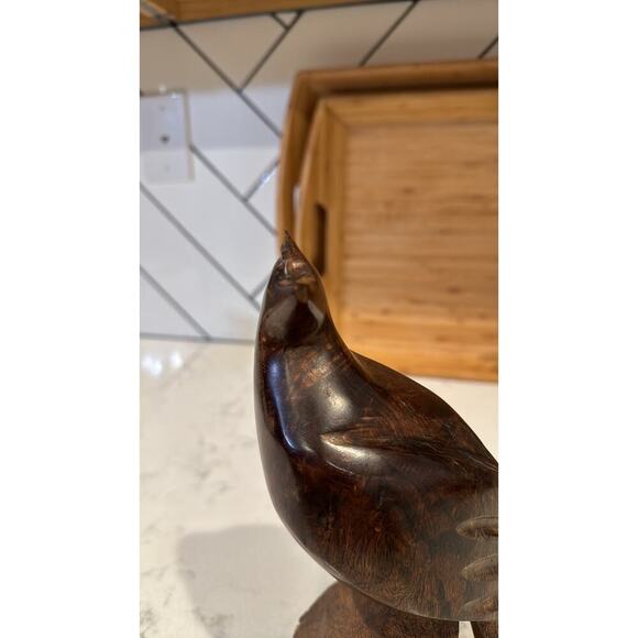 Vintage Ironwood Seri Quail Hand carved Sculpture, Kino Indians of Mexico 9” - Picture 6 of 8